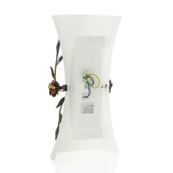 Rose wandlamp met glazen kap