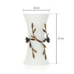 Rose wandlamp met glazen kap