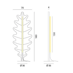 Rotaliana Eden Oak LED vloerlamp, roest