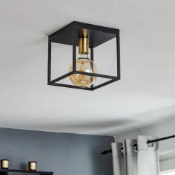 Ruben plafondlamp, zwart