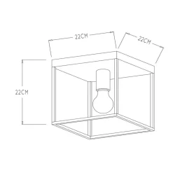 Ruben plafondlamp, zwart