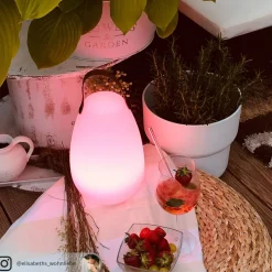 Ruby LED tafellamp met RGB kleurverandering, Ø 18 cm