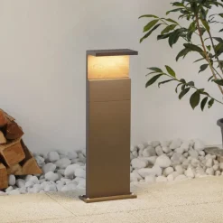 Ruka LED tuinpadverlichting met houten element, 60 cm