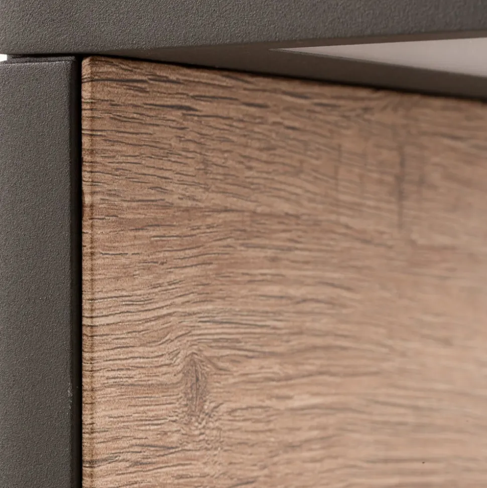 Ruka LED tuinpadverlichting met houten element, 60 cm