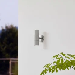 RVS buitenwandlamp hakon 2 lichts