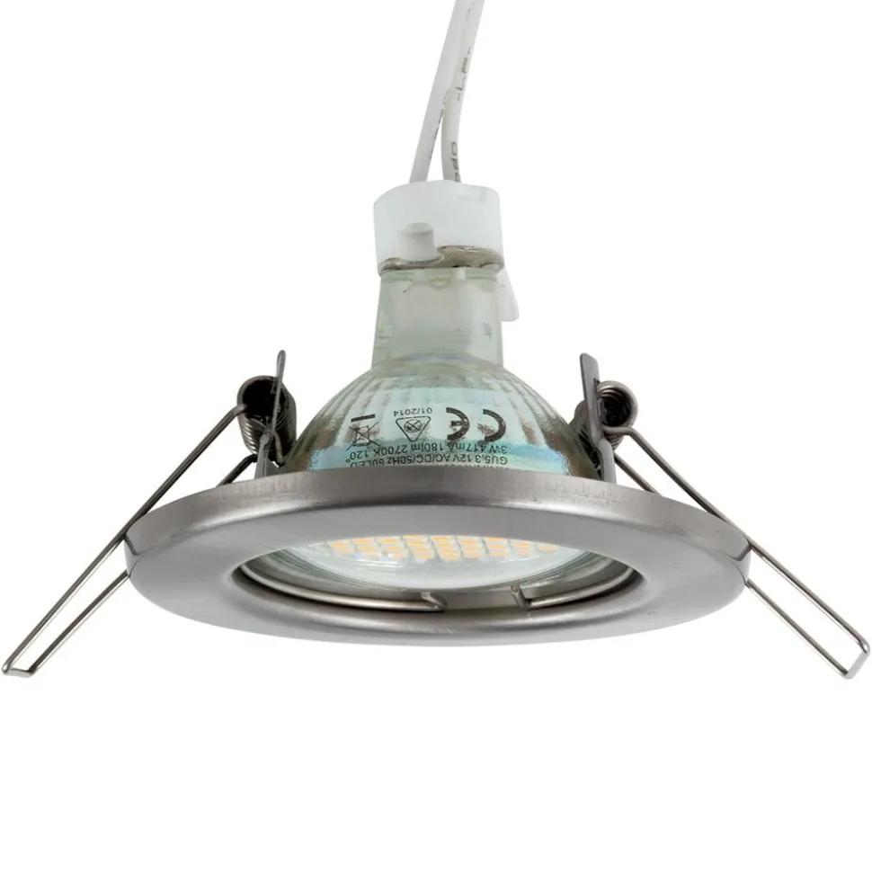 Rvs MR16-inbouwspot 12V, niet zwenkbaar