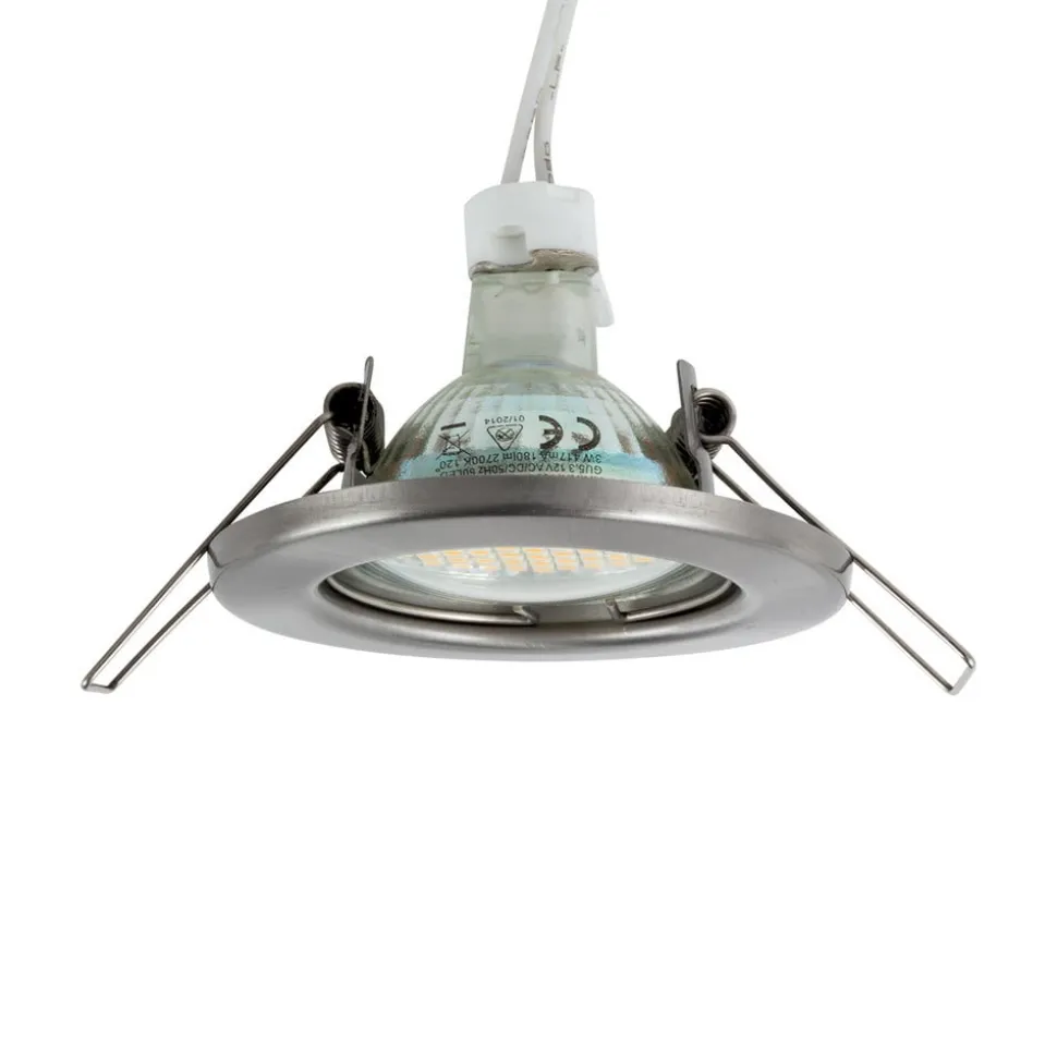 Rvs MR16-inbouwspot 12V, niet zwenkbaar