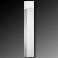 Rvs tuinpadverlichting Linus met opaalglas