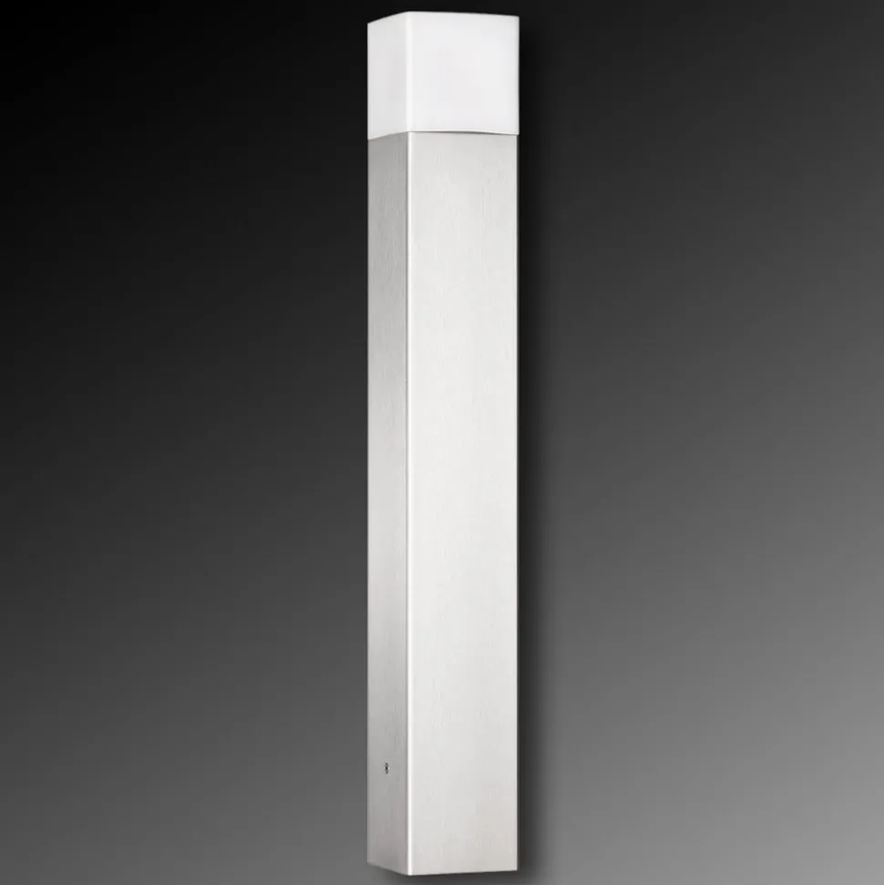 Rvs tuinpadverlichting Linus met opaalglas