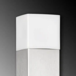 Rvs tuinpadverlichting Linus met opaalglas