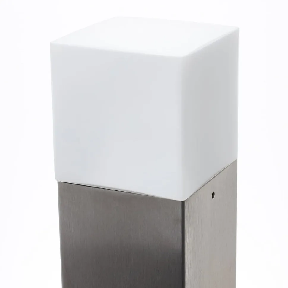 Rvs tuinpadverlichting Linus met opaalglas