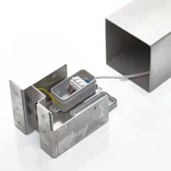 Rvs tuinpadverlichting Linus met opaalglas