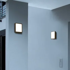 RZB HB 107 LED buitenwandlamp vierkant, frontaal