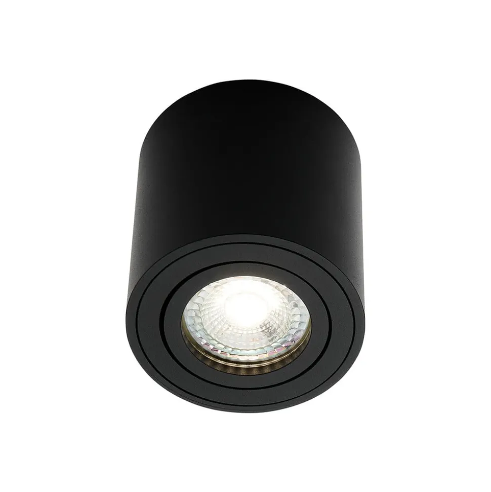 Sabonis Oppervlakte downlight, GU10, aluminium, zwart