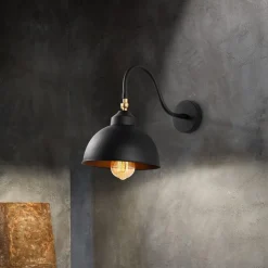 Saglam 3742 wandlamp, verstelbaar, zwart