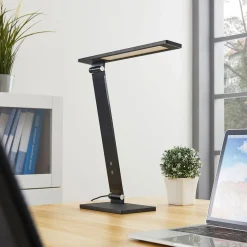 Salome - dimbare LED bureaulamp, zwart