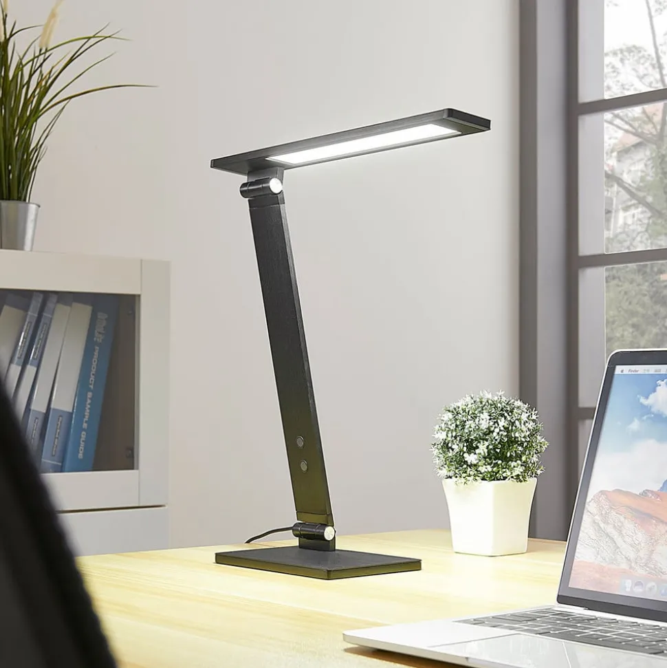 Salome - dimbare LED bureaulamp, zwart