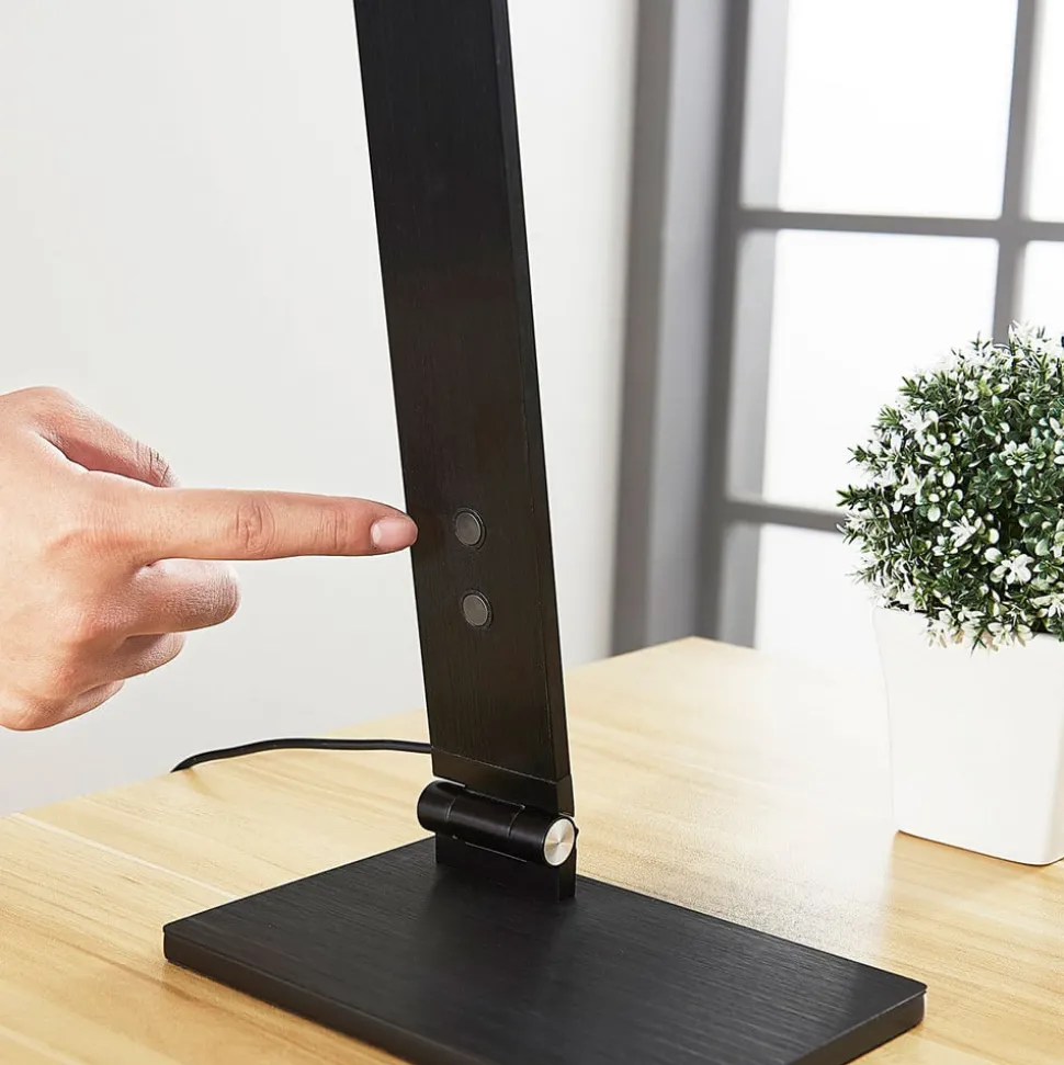 Salome - dimbare LED bureaulamp, zwart