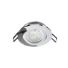 Samsola plafond inbouwlamp, glanzend zilver, Ø 8 cm, metaal