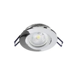 Samsola plafond inbouwlamp, glanzend zilver, Ø 8 cm, metaal