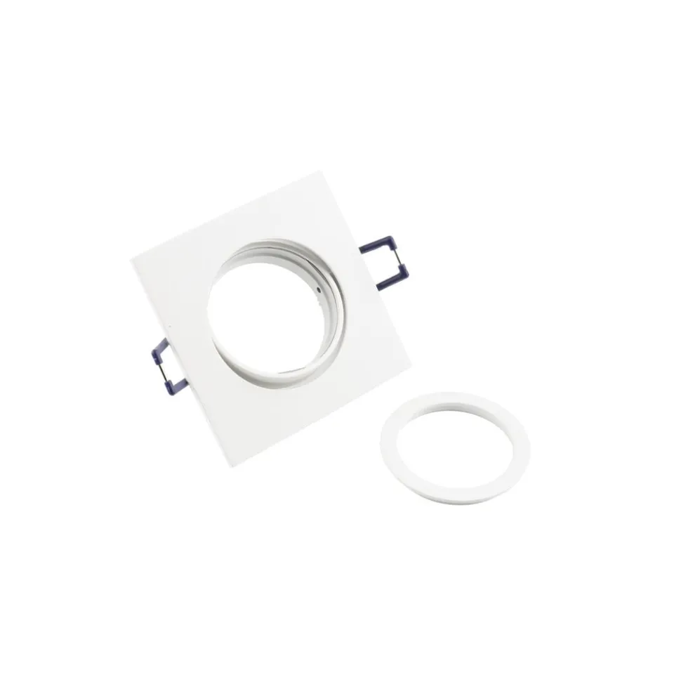 Samsola plafond inbouwlamp, wit, 9 x 9 cm, metaal