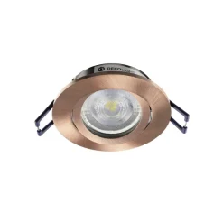 Samsola plafond inbouwlamp, koperkleurig, Ø 8 cm, metaal