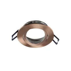 Samsola plafond inbouwlamp, koperkleurig, Ø 8 cm, metaal