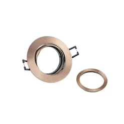 Samsola plafond inbouwlamp, koperkleurig, Ø 8 cm, metaal