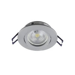Samsola plafond inbouwlamp, aluminiumkleurig, Ø 8 cm, metaal