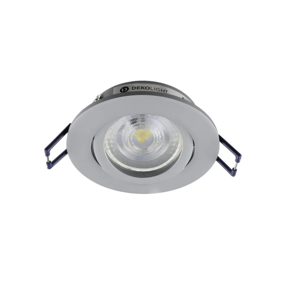 Samsola plafond inbouwlamp, aluminiumkleurig, Ø 8 cm, metaal