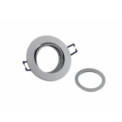 Samsola plafond inbouwlamp, aluminiumkleurig, Ø 8 cm, metaal