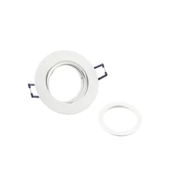 Samsola plafond inbouwlamp, wit, Ø 8 cm, metaal