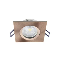 Samsola plafond inbouwlamp, koperkleurig, 9 x 9 cm, metaal