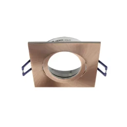 Samsola plafond inbouwlamp, koperkleurig, 9 x 9 cm, metaal