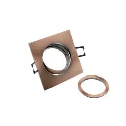 Samsola plafond inbouwlamp, koperkleurig, 9 x 9 cm, metaal