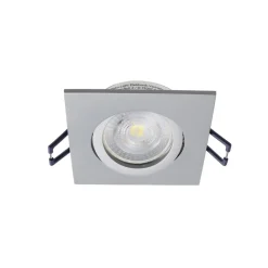 Samsola plafondinbouwlamp, aluminiumkleurig, 9 x 9 cm, metaal