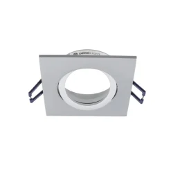 Samsola plafondinbouwlamp, aluminiumkleurig, 9 x 9 cm, metaal