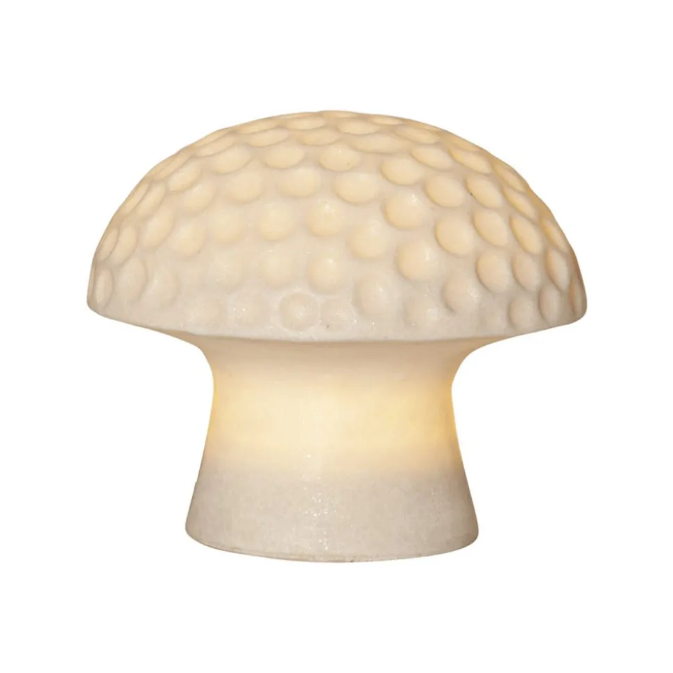 Sandy LED lamp op zonne-energie, 16 cm, wit, kunststof, paddestoelvorm