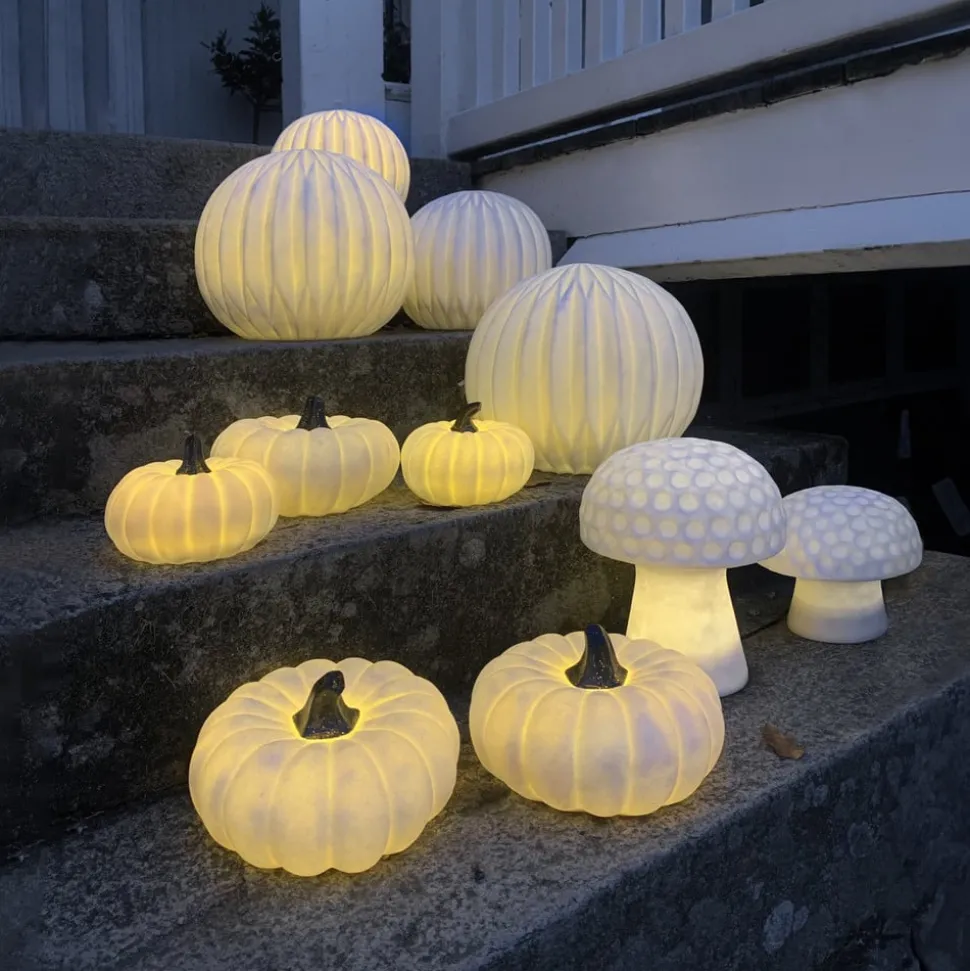 Sandy LED lamp op zonne-energie, 16 cm, wit, kunststof, paddestoelvorm