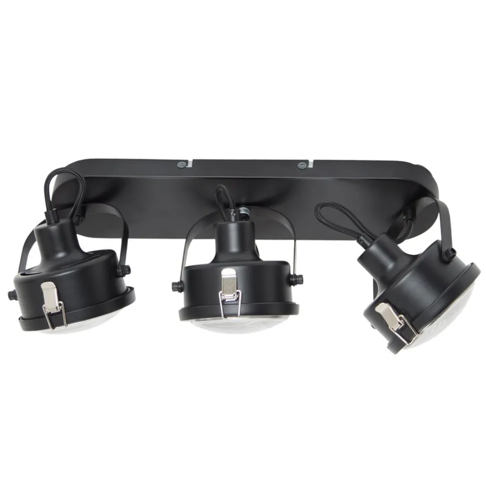 Satelliet industriële plafondlamp in zwart