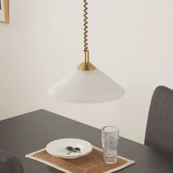 Saturn instelbare hanglamp in messinglook