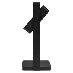 Saulio LED tafellamp op zonne-energie, zwart, IP44, aluminium, USB,