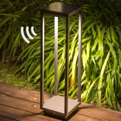 Saura LED sokkellamp op zonne-energie met bewegingsmelder