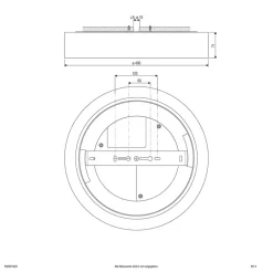 Sauro LED plafondlamp, Ø 40 cm, zilver