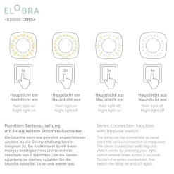 Scandi forest LED plafondlamp, 58 cm, groen, MDF hout