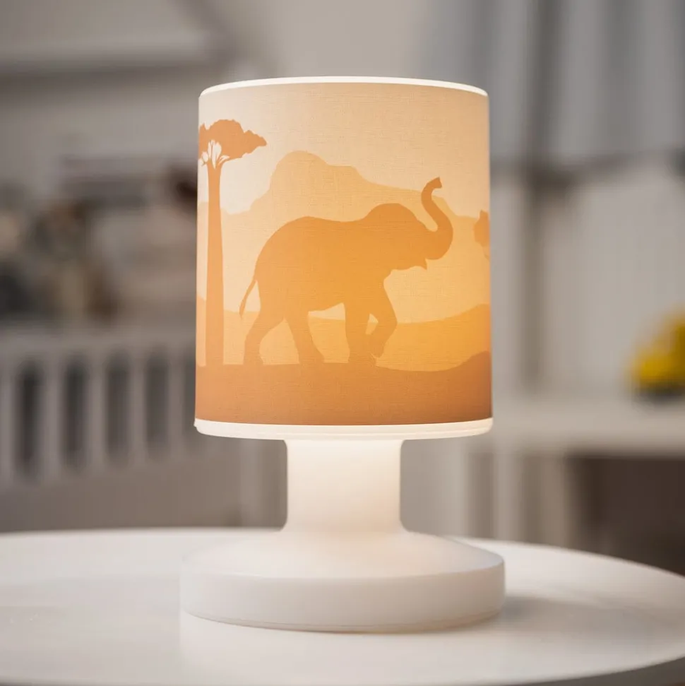 Scandi Savanne LED oplaadbare tafellamp, oranje, 21 cm