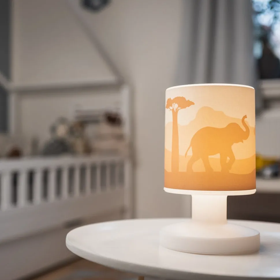 Scandi Savanne LED oplaadbare tafellamp, oranje, 21 cm