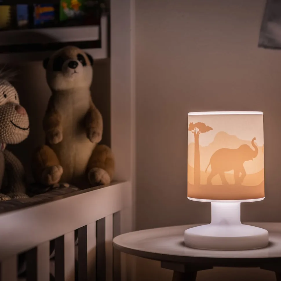 Scandi Savanne LED oplaadbare tafellamp, oranje, 21 cm