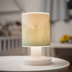 Scandi Wald LED oplaadbare tafellamp, groen, 21 cm, kunststof