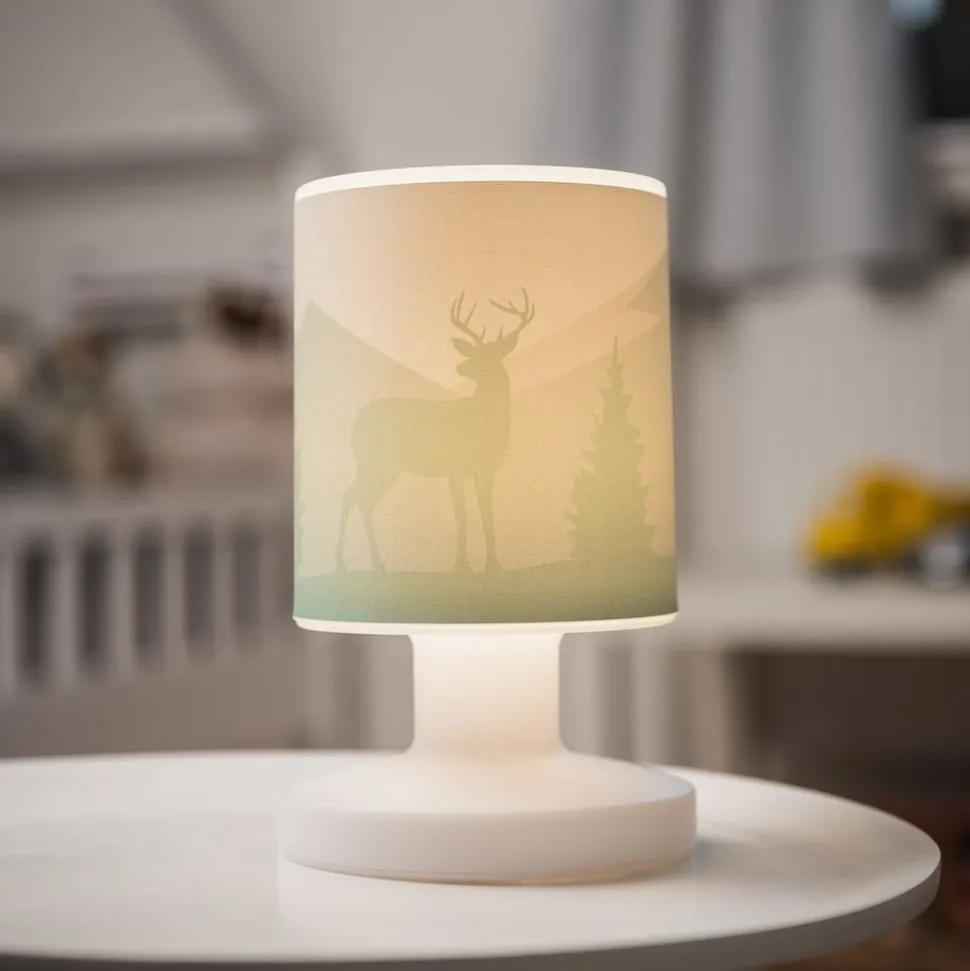 Scandi Wald LED oplaadbare tafellamp, groen, 21 cm, kunststof